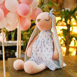 peluche lapin grandes oreilles blanc