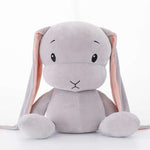 peluche lapin gris enfant