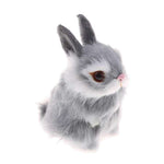 peluche lapin mignon gris