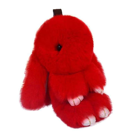 peluche lapin rouge