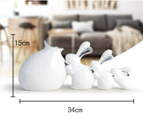 Figurine Lapin Vase en Céramique