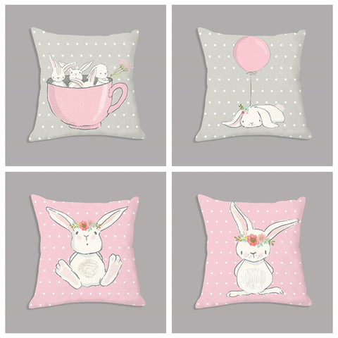 Housse de Coussin Lapin