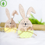 Décoration en Bois Figurine Lapin