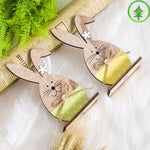 Décoration en Bois Figurine Lapin