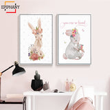 Tableau Lapin Gris