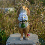Figurine Lapin Fleurs