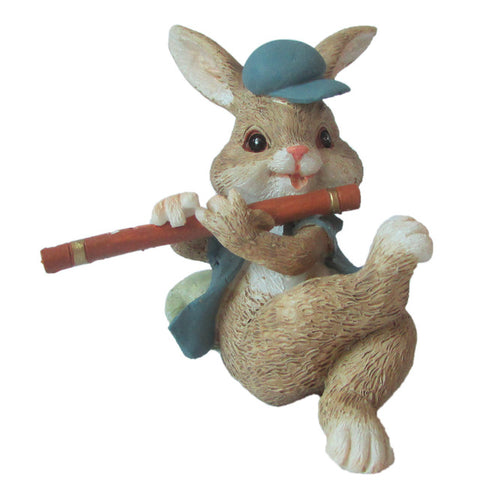 Figurine Lapin<br> Joueur de Flûte