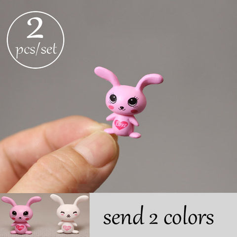 Lapin Rose Figurine