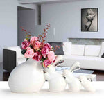 Figurine Lapin Vase en Céramique