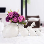 Figurine Lapin Vase en Céramique