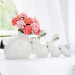Figurine Lapin Vase en Céramique