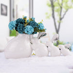 Figurine Lapin Vase en Céramique