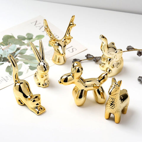 Figurine Lapin Doré