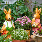 sculpture famille lapin