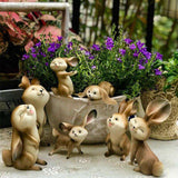sculpture lapin 7 pieces modele
