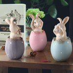 Sculpture Lapin Oeuf de Pâques