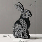 statue lapin nordique assis