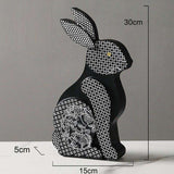 statue lapin nordique assis