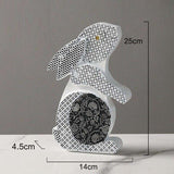 statue lapin nordique debout