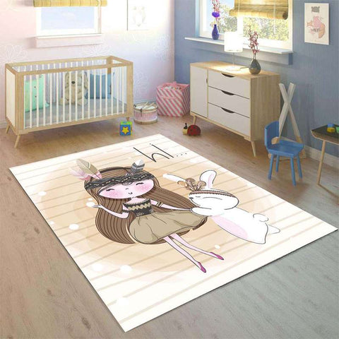 tapis lapin enfant