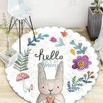 tapis lapin printemps