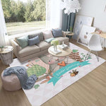 tapis lapin rectangle easter greetings