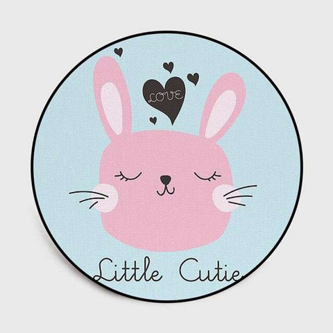 tapis lapin rond little cutie