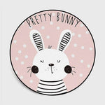 tapis lapin rond pretty bunny